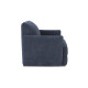 Blue Fabric Comfy Casual Swivel Arm Chair 
